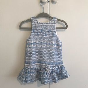 Pippa & Julie Girl Blue White Dress